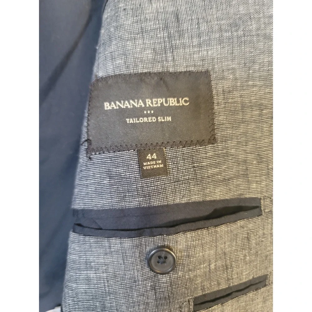 Banana Republic Career Linen Cotton Two Button Sport Coat Office Size 44 Summer